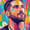 Sergio Ramos Colorful Pop Diamond Painting