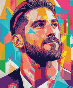 Sergio Ramos Colorful Pop Diamond Painting