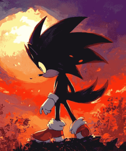 Shadow The Hedgehog Animation Diamond Painting