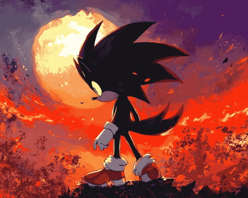 Shadow The Hedgehog Animation Diamond Painting