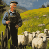 Sheep Farm Landscapes Diamond Painting