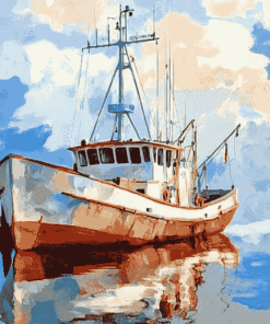 Shrimp Boat Engines Diamond Painting