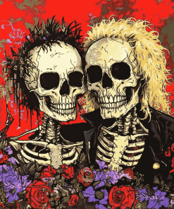 Sid and Nancy Skull Animation Diamond Painting