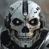 Silver Skull Animation Diamond Painting