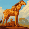 Simba and Giraffe Adventure Diamond Painting