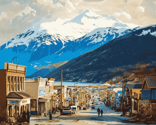 Skagway Alaska Cityscapes Diamond Painting