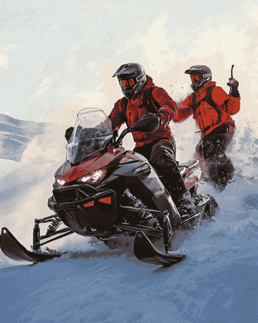 Ski Doo Snowmobiles Adventure Diamond Painting