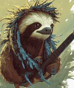 Sloth Cartoon Animation Diamond Painting