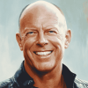 Smiling Bruce Willis Diamond Painting