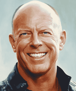 Smiling Bruce Willis Diamond Painting