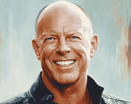 Smiling Bruce Willis Diamond Painting