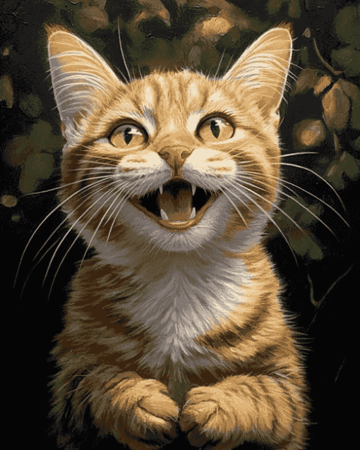 Smiling Cat Diamond Painting