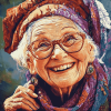 Smiling Lady in Diamonds Diamond Painting