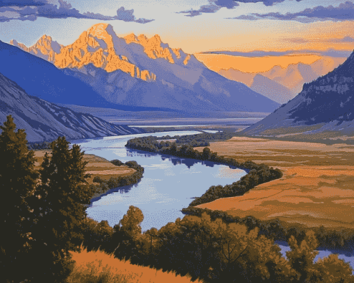 Snake River Scenic View Diamond Painting