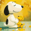 Snoopy and Woodstock Cartoon Diamond Painting