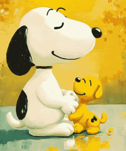 Snoopy and Woodstock Cartoon Diamond Painting