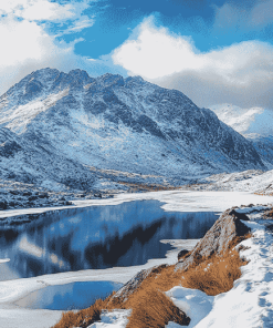 Snowdonia Winter Landscape Diamond Painting