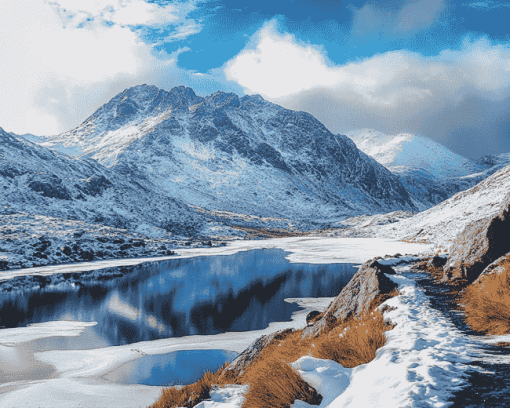 Snowdonia Winter Landscape Diamond Painting