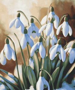 Snowdrops Blossoms Diamond Painting