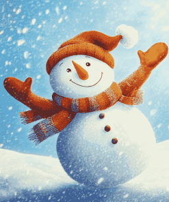 Snowman Cartoon Magic Diamond Painting