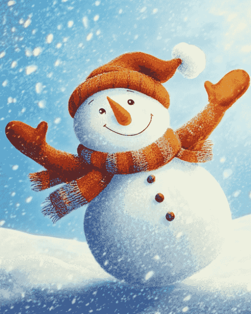 Snowman Cartoon Magic Diamond Painting