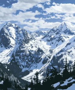 Snowy Mountains National Park Diamond Painting