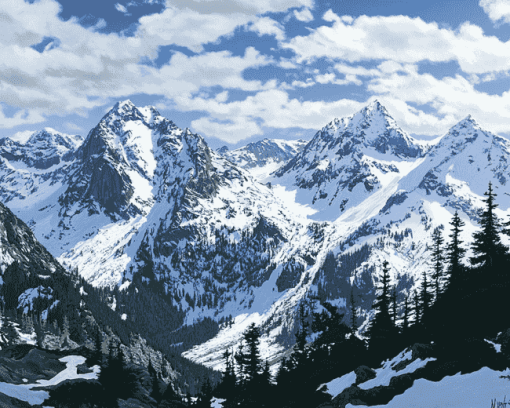 Snowy Mountains National Park Diamond Painting