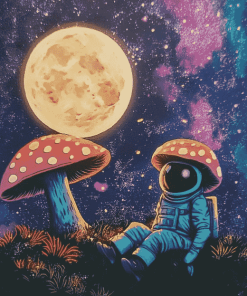 Space Mushroom Fantasy Diamond Painting