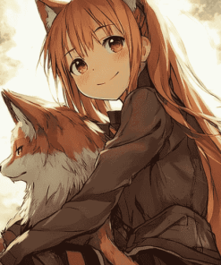 Spice and Wolf Anime Love Diamond Painting