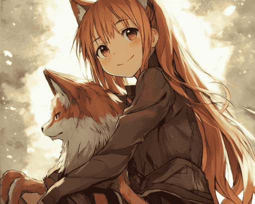 Spice and Wolf Anime Love Diamond Painting