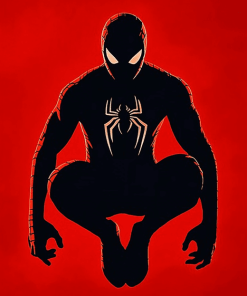 Spider Man Silhouette Superhero Diamond Painting