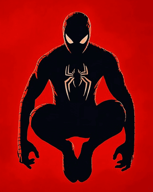 Spider Man Silhouette Superhero Diamond Painting