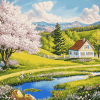 Spring Country Landscapes Diamond Painting