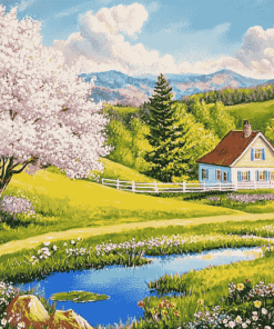 Spring Country Landscapes Diamond Painting