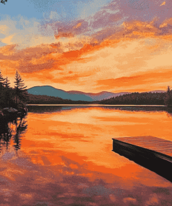 Squam Lake Sunset Diamond Painting