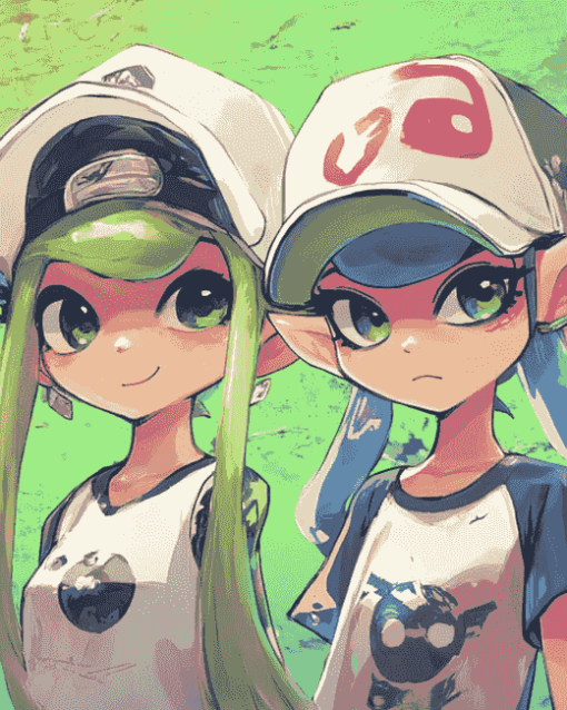 Squid Sisters Animation Diamond Painting