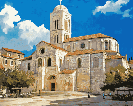 St Anastasia Cathedral in Zadar Diamond Painting