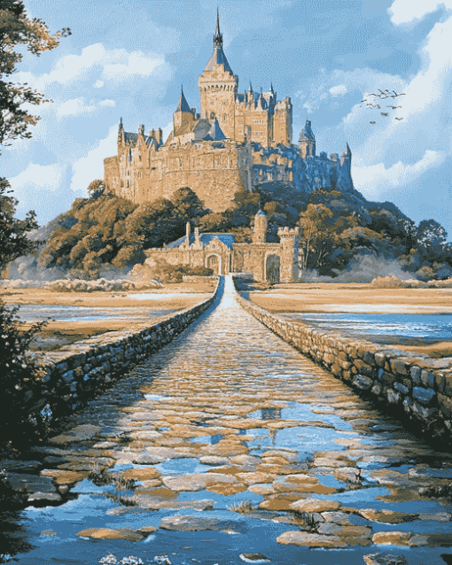 St Michaels Mount Mountain View Diamond Painting