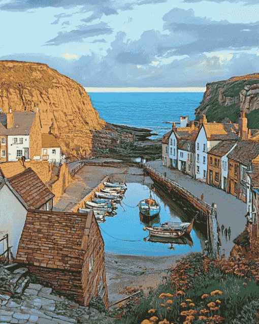 Staithes Sunset Views Diamond Painting