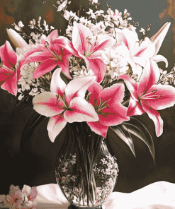 Stargazer Lily Blossoms Diamond Painting