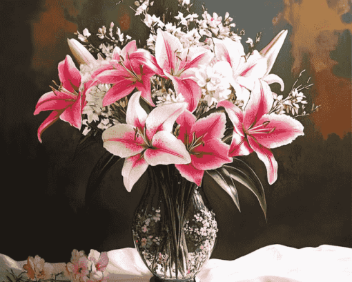 Stargazer Lily Blossoms Diamond Painting