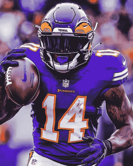 Stefon Diggs Football Diamond Painting