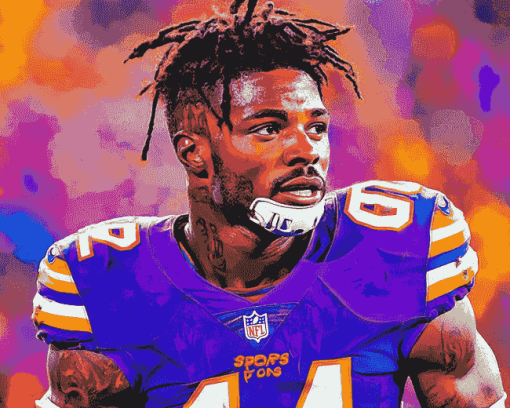 Stefon Diggs Football Diamond Painting