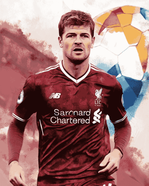 Steven Gerrard Aston Villa Legend Diamond Painting