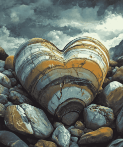 Stone Heart Landscape Diamond Painting