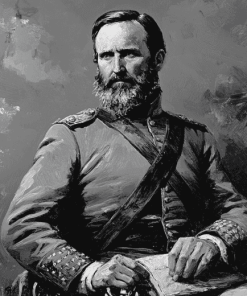 Stonewall Jackson Monochrome Diamond Painting