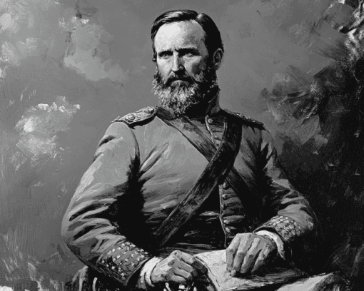 Stonewall Jackson Monochrome Diamond Painting