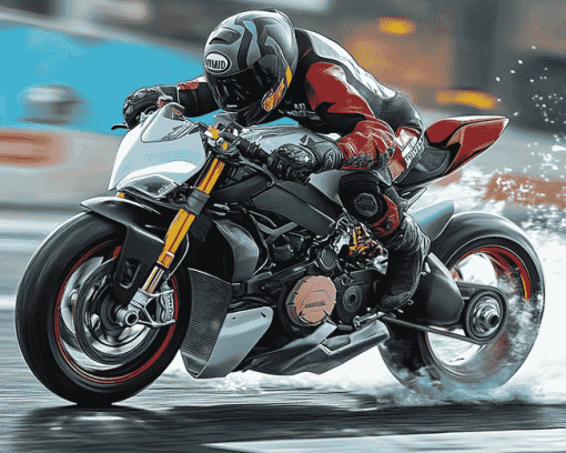 Streetfighter Motorcycle Engines Diamond Painting