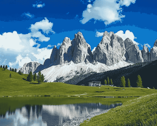 Stunning Dolomites Landscape Diamond Painting