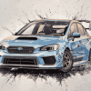 Subaru WRX Grey Turbo Diamond Painting